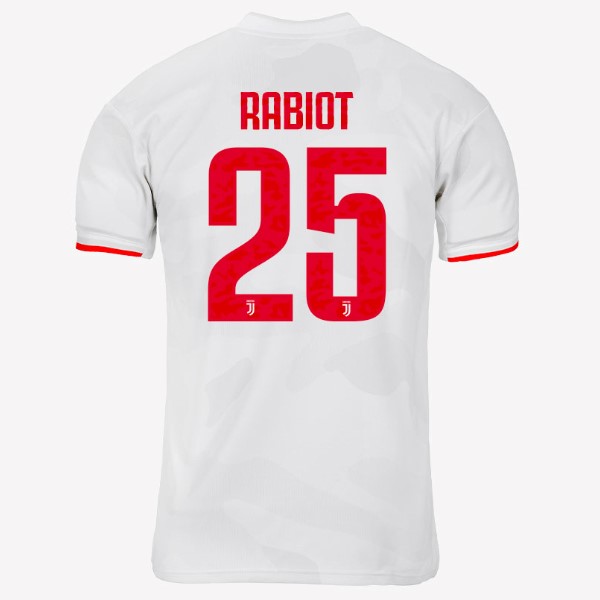 Camiseta Juventus NO.25 Rabiot Segunda equipación 2019-2020 Gris Blanco